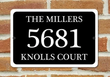 Customized House Number Plaque Aluminum Metal 12" x 8" Home Address Sign