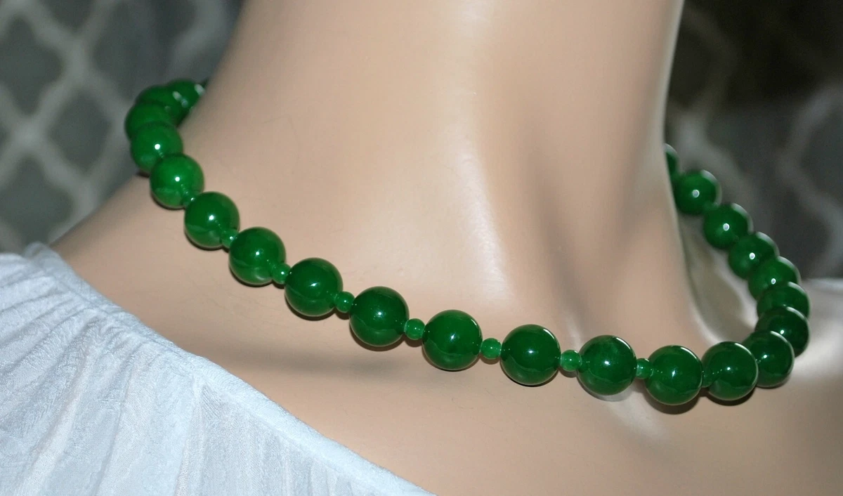 Statement jade necklace deals