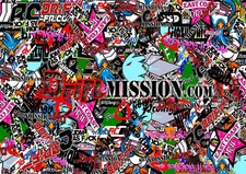 3 A4 Sticker bomb sheets JDM EURO DRIFT stickerbomb car van tablet 33