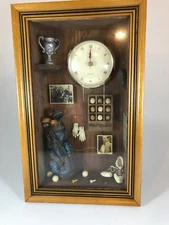 Golfer Shadow Box Window Pane Clock, #183135,  About Face Designs, NIB