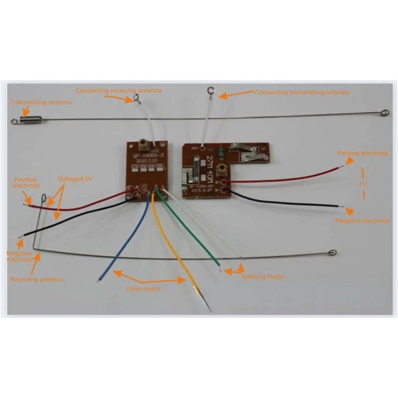 4CH RC Remote Control 27MHz Circuit PCB Transmitter and Receiver Board - Image 2 of 4