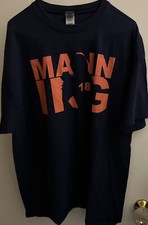 Peyton Manning Denver Broncos 18 Gildan Blue Size Extra Large XL Tshirt