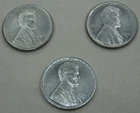 1943 P D S Lincoln Wheat Penny Steel Cent Wartime Uncirculated Set Lot 3 Coins