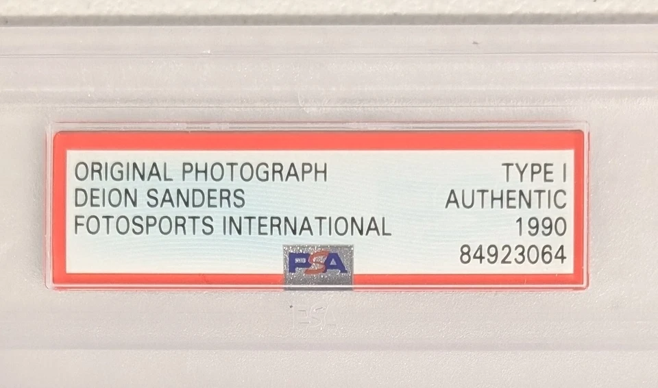 Deion Sanders - 1990 - PSA Type 1 photo - "Prime Time" Image - Atlanta Falcons - Image 3 of 4