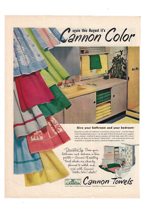 Cannon Mills Print Ad Household Advertising Bath Towels Vintage