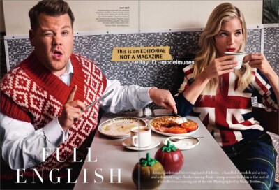 SIENNA MILLER James Corden LUKE EVANS 14-Page Editorial VOGUE October 2017