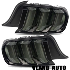 Smoke Lens Fit Ford Mustang 2015-2023 Full LED Sequential Tail Lights Left+Right