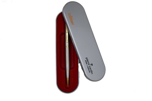 Pierre Cardin Golden Eye Ball Point Pen BP GT Blue Ink Metal Body Black New - Picture 18 of 18