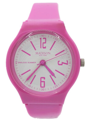Damen Armbanduhr Frauen Quarzuhr Moderne Sportliche Uhr Rosa Madison New  York - Main Image
