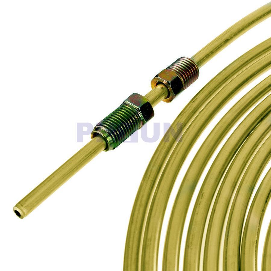 Zinc Steel Car Brake Line Tubing Kit 3/16'' OD 25 Ft / Roll w/16Pcs