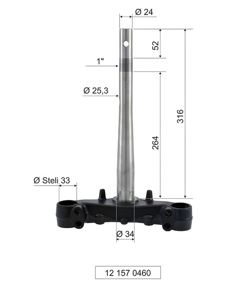 GabelbrüCke RMS 33Mm FüR Honda SH 125-150Ccm-image