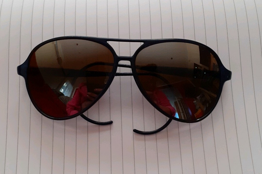 Vintage sunglasses made in France glass lens Mirror Lens Shield Sunglass Made in France Vintage 1980s  main image 4