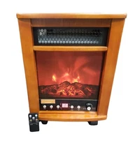 1500W 6 Element Electric Infrared Portable Space Heater With Fireplace - NEW