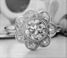 1.67Ct White Round Cut CZ Bezel Set Engagement Wedding Ring 925 Sterling Silver