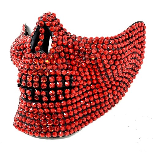 Rhinestone Masquerade Party Mask, Halloween Steampunk Party Ball Skull Masks - Picture 15 of 15