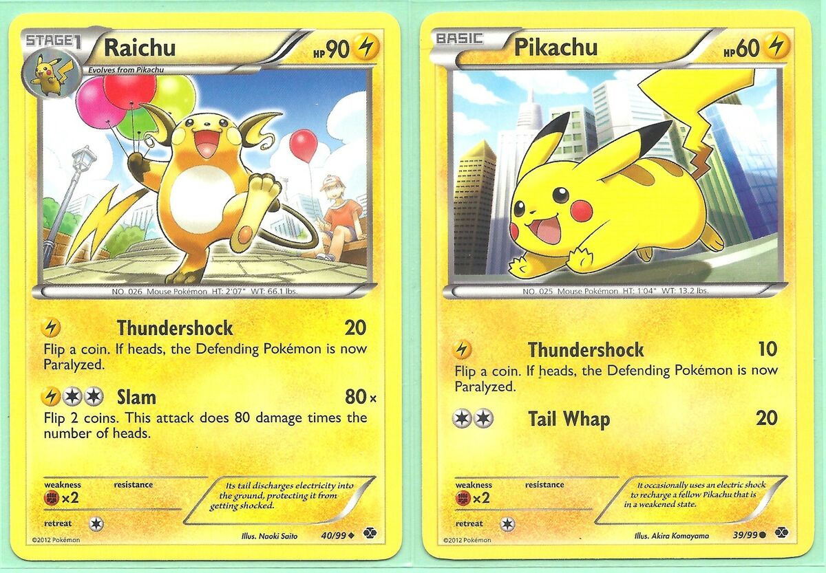 Raichu 40/99 & Pikachu 39/99 Next Destinies Evolution Set NM Pokemon Pokemon