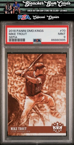2018 Panini Diamond Kings 70 Mike Trout Sepia PSA 9