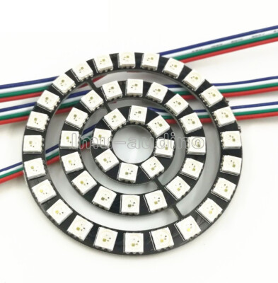 3-bit 7-bit 12-bit 16-bit 24-bit 60-bit WS2812 5050 RGB Lamp Panel Round LED