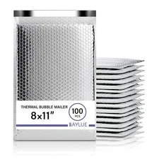 Thermal Bubble Mailers 8x11 #2 | Bulk 100 Pack Foil Insulated Cold Shipping