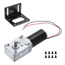 DC 12V High Torque Turbine Worm Geared Motor with 8mm Shaft 50RPM Geared Motor