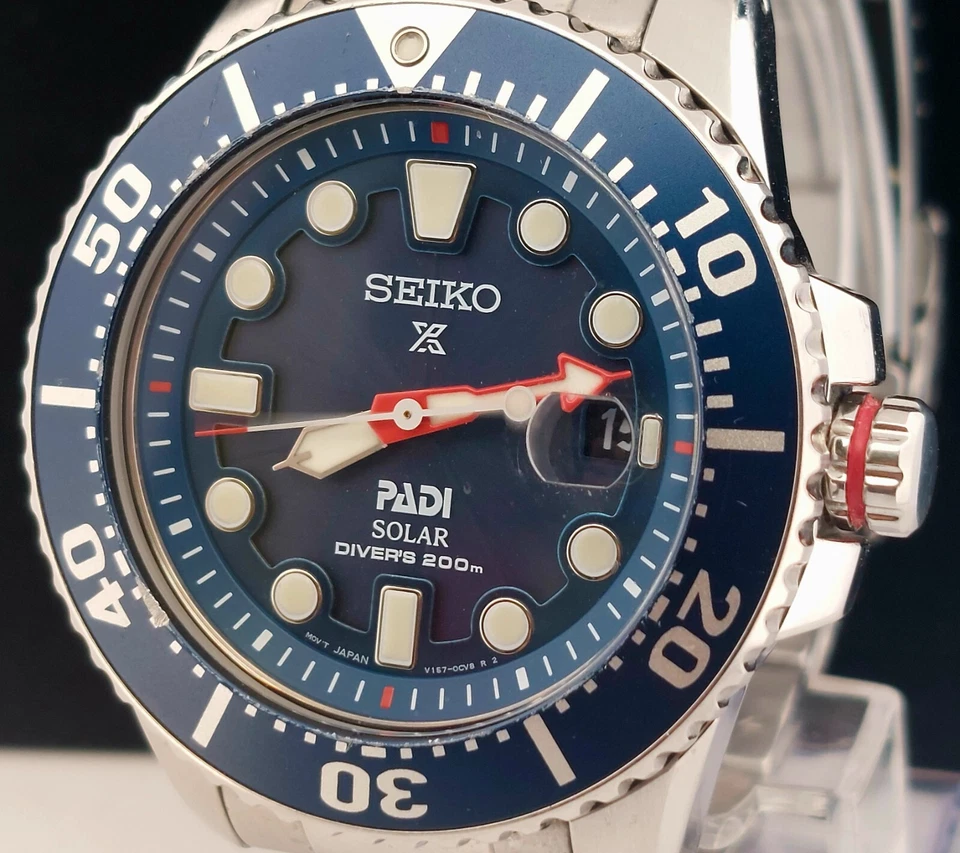 SEIKO PADI Solar Diver's 200m Air Diver Special Edition Watch, 7.25" - V157-0BT0 - Image 4 of 4