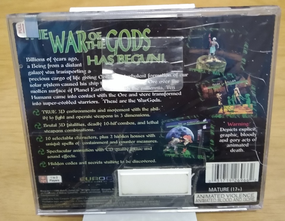 Jeu PS1 War Gods - Sony PlayStation 1 - Combat - Bon état