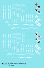 K4 HO Scale Decals Erie Lackawanna Caboose White Radio