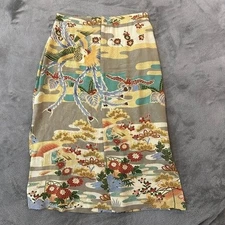 Citron Santa Monica 100% Silk Maxi Skirt Asian Women's LARGE