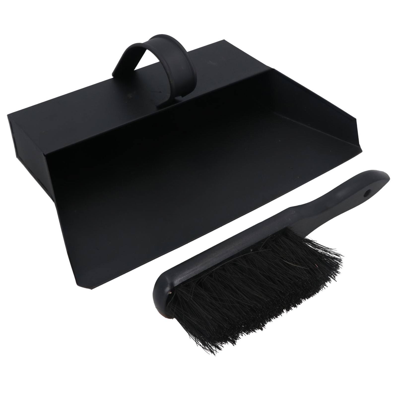 Bannister Metal Brush and Dustpan Dust pan Set for Fireplaces and Stoves 2pc