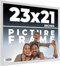 23x21 Frame White Wood Picture Photo Frame with UV Acrylic and Acid Free Backing