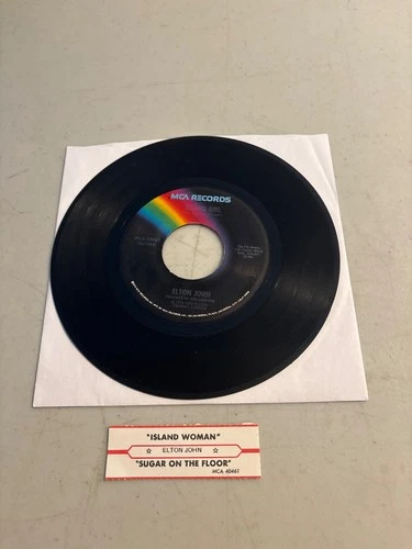 ELTON JOHN - ISLAND GIRL / SUGAR ON THE FLOOR 7" 45 RPM VINYL SINGLE 1975 (MCA)