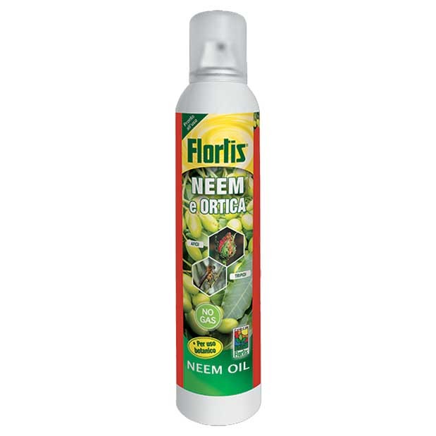NEEM + ORTICA SPRAY 250 ML FLORTIS CONTRO AFIDI MOSCHE BIANCHE TRIPIDI