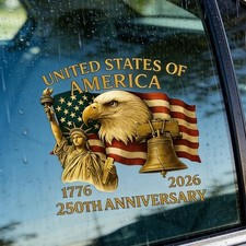 America 250th Anniversary Car Window Decal Sticker for Car Truck Laptop -1776...
