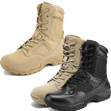 Men's Military Tactical Work Boots Outdoor Comfortable Motorcycle Combat Boots
