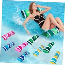 4 Pack Inflatable Pool Float Hammocks, 4-in-1 Water Floating Mesh Chair for