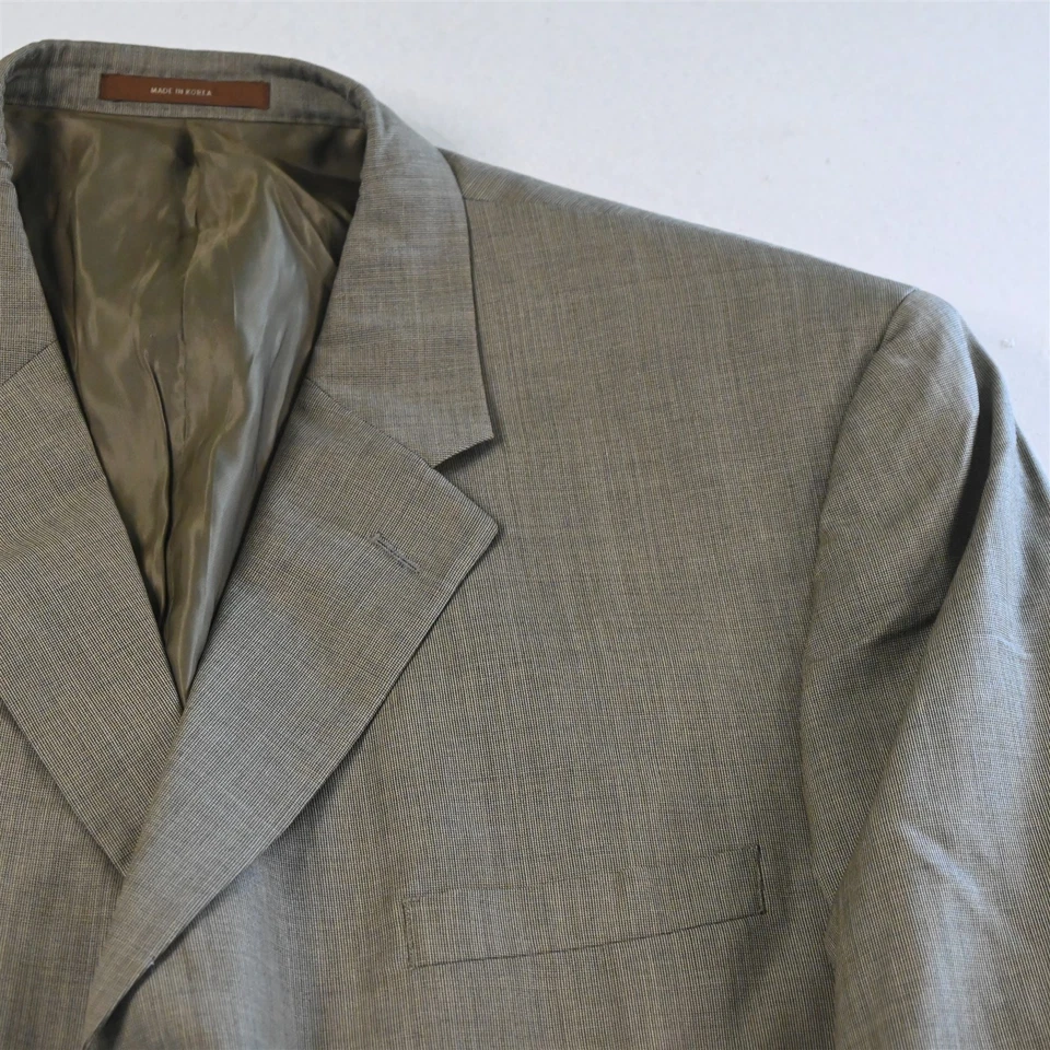 Tasso Elba 48R 38x29 Green Vitale Barberis 100% Wool Mens Jacket Pants Suit - Image 3 of 4