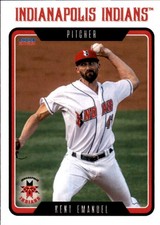 2023 Indianapolis Indians Choice 10 Kent Emanuel Woodstock Georgia Baseball Card