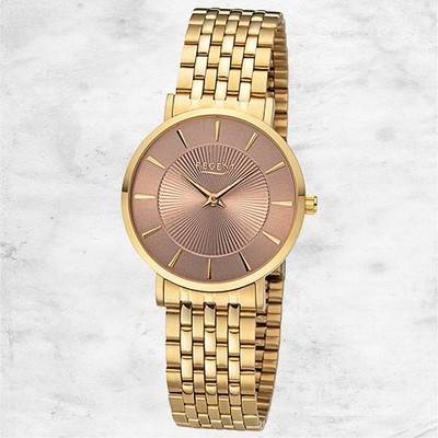 Regent Metall Damen Uhr Armbanduhr Quarz gold Metallarmband URF1494