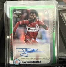 2025 Topps Chrome MLS Green Jonathan Bamba Auto #/99 Chicago Fire #CA-JB