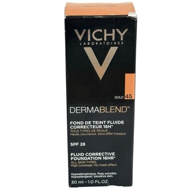 Vichy Dermablend 16 Hr Corrective Foundation Gold 45 SPF 28 Full Size 1 fl oz