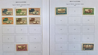 RARE 1941 New Caledonia lot of postage stamps w France Libre O/Ps Mint