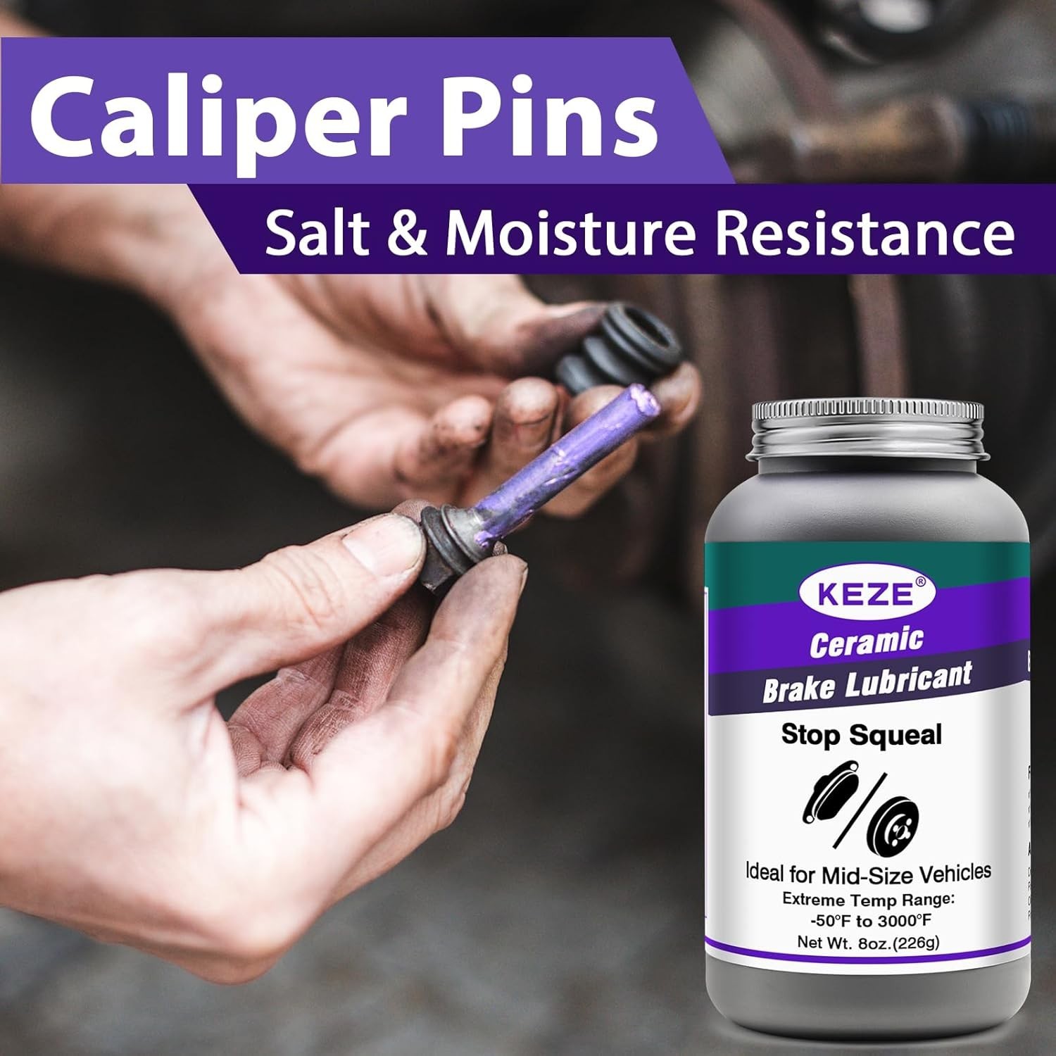 High Temp Ceramic Brake Caliper Grease and Pin Parts Lubricant for Auto Break...