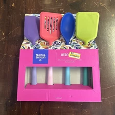 Tabitha Brown Silicone Utensil Set Purple/Green/Blue/Pink