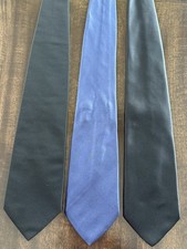 Lot Of 3 Geoffrey Beene Ties Solid 100 Silk/other