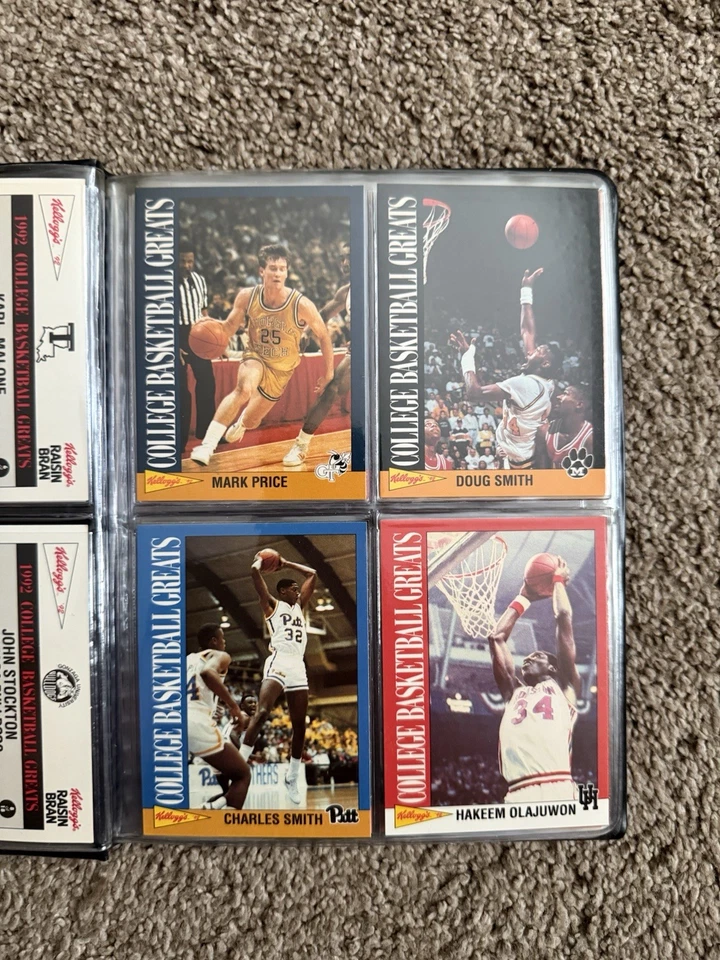 1992 年 Kelloggs 篮球学院 Greats 集换卡全套 33 张带粘合剂 — 第 4/4 张图片