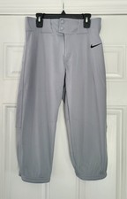Nike Vapor Select High Baseball Pants Boys XL Extra Large Solid Gray BQ6442-052