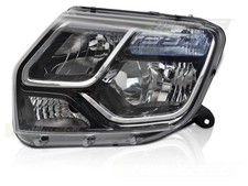Scheinwerfer Halogen Links für Dacia Duster H79 Bj. 2013-2015 TFL H1 H7 Schwarz