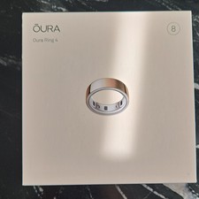 Oura Ring 4 Rose Gold Size 8 Activity Tracker Smart Ring w/ Charger Dock USB