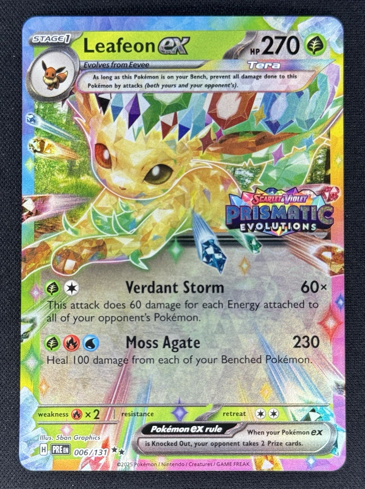 Leafeon ex - foil Double Rare SV: Prismatic Evolutions 006/131 NM
