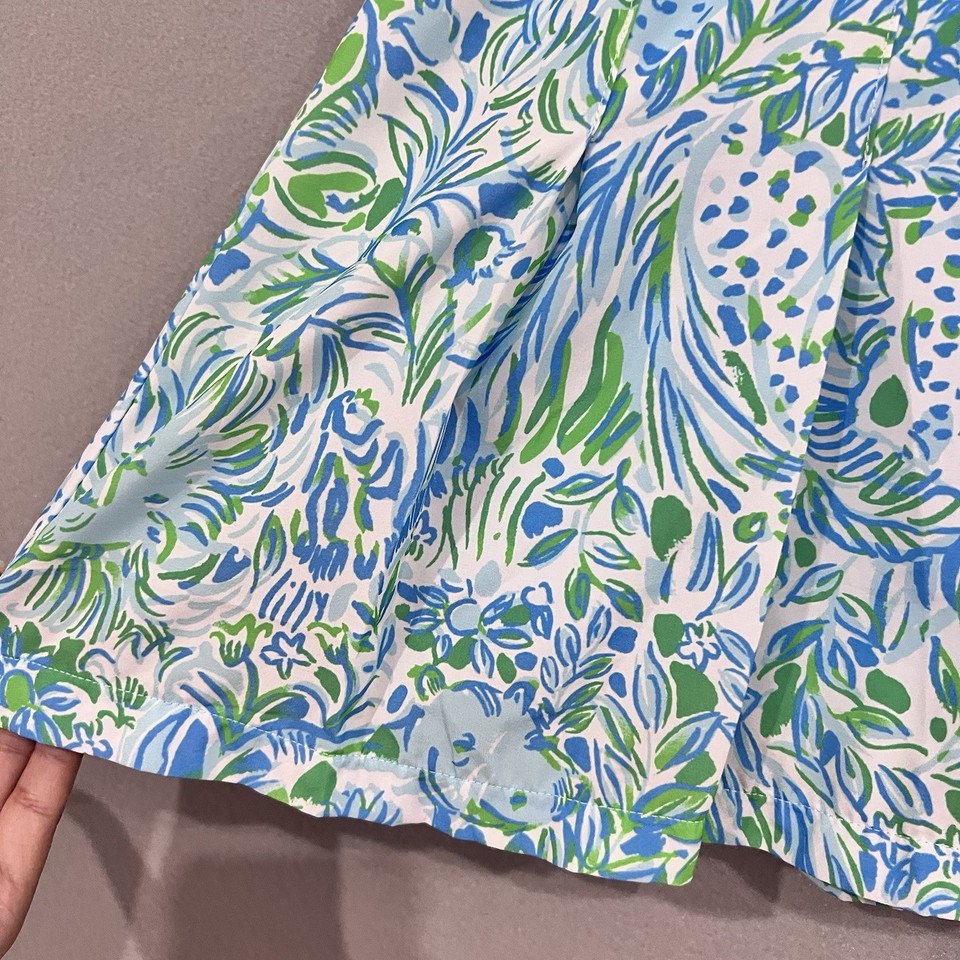 Skort Lilly Pulitzer Aila UPF 50+ - Taille S, Bleu Floral, Stretch, Neuf Avec étiquettes